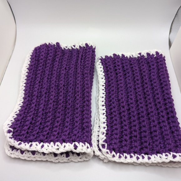 💞2/$20 HAND CRAFTED Crocheted All Purpse 100% Cottn Reusble Bath or Dish Cloths - Picture 11 of 11